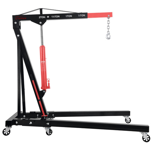 Fiernero  2000 KG Heavy-Duty Folding Engine Crane 2 Ton Hoist | 4-Position Telescopic Boom