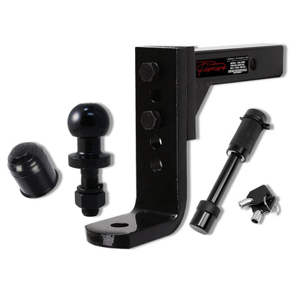 Fiernero 4000KG Adjustable Tow Bar Hitch | 5-Hole Towbar Reversible Mount with Black Ball