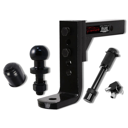 Fiernero 4000KG Adjustable Tow Bar Hitch | 5-Hole Towbar Reversible Mount with Black Ball