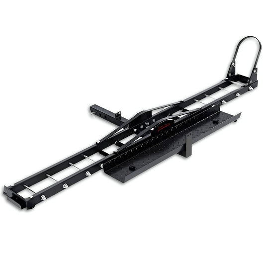 Fiernero 227KG Mid-Towing Hitch Motorcycle Carrier Rack | Self-Storing Ramp