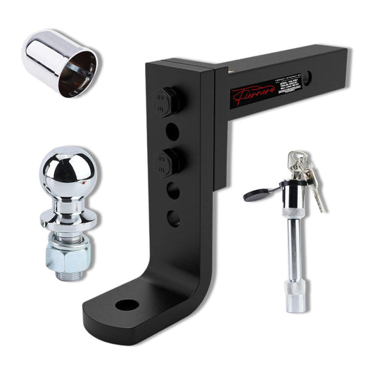 Fiernero 4000KG Adjustable Tow Bar Hitch | 5-Hole Towbar Reversible Mount with Chrome Ball