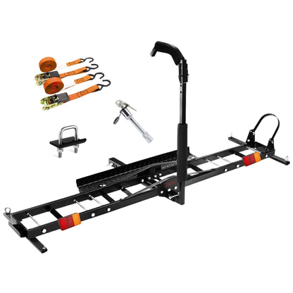 Fiernero 227KG Hitch Motorcycle Pro Carrier Rack | Anti-Wobble Stabilizer & Self-Storing
