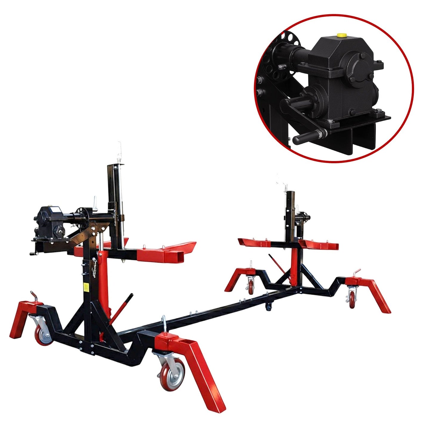 Fiernero 4500LBS Car Rotisserie Heavy Duty Hydraulic w/ Gear Box Drive Rotation