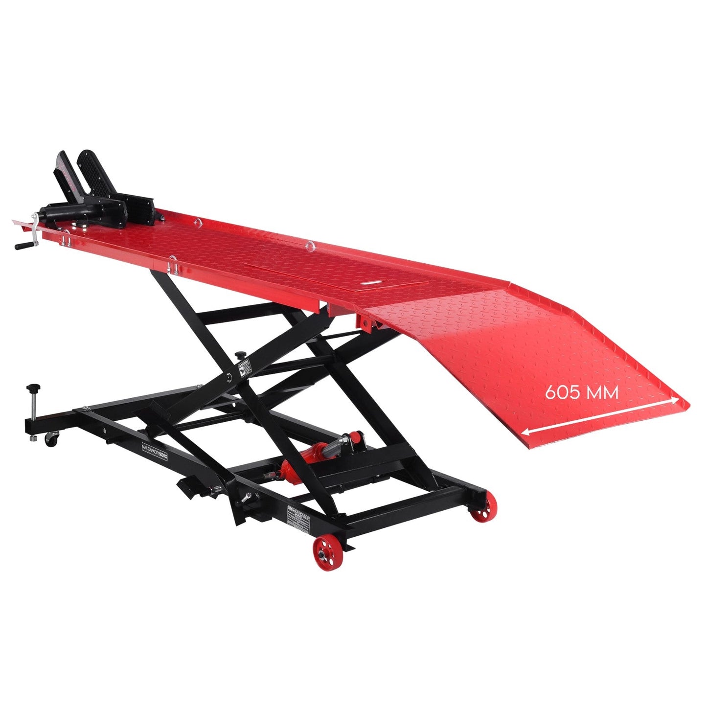 Fiernero 500 kg Hydraulic Motorcycle Lift Table | 1.9m Deck & Foot-Pump Operation