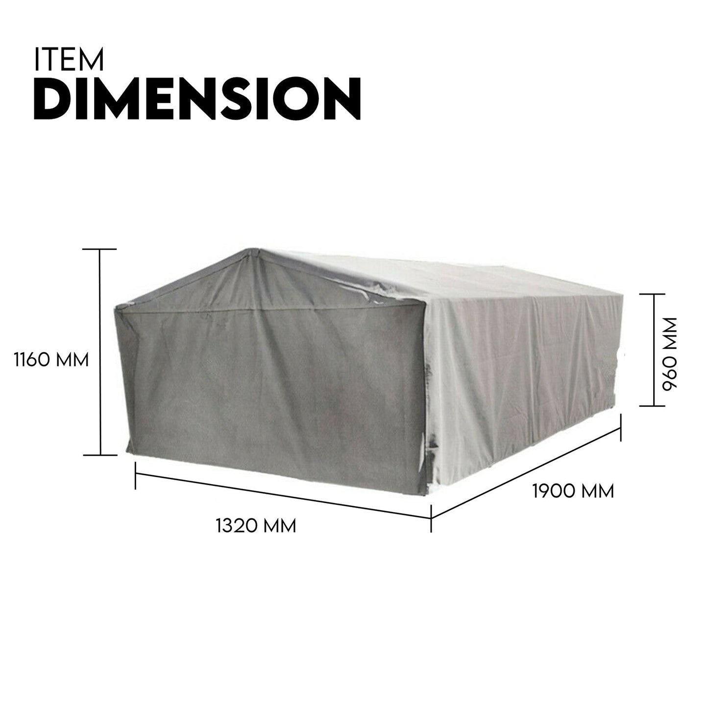 Trailer Cage 6x4 - 900 mm Cover Weatherproof Protection | UV-Resistant