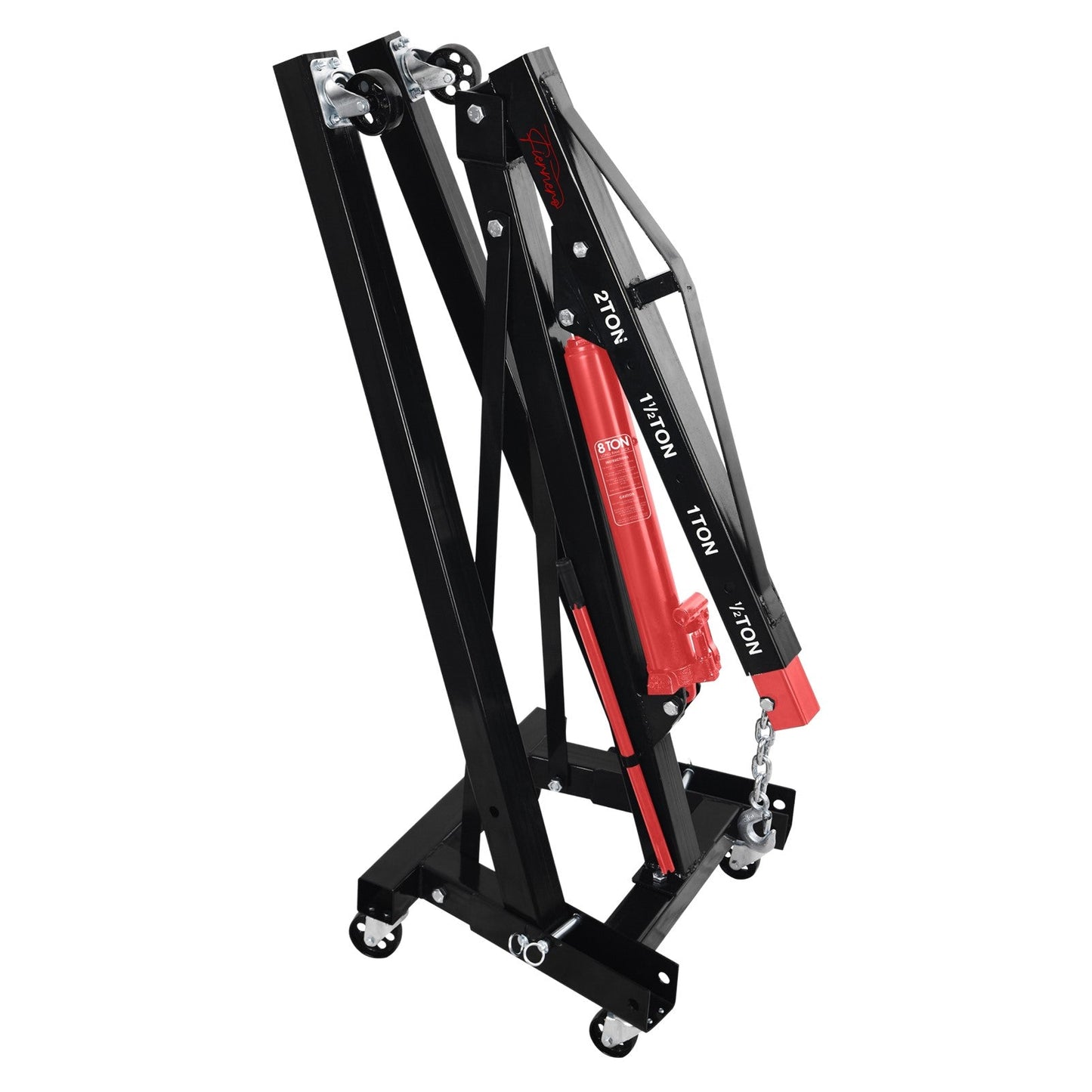 Fiernero  2000 KG Heavy-Duty Folding Engine Crane 2 Ton Hoist | 4-Position Telescopic Boom