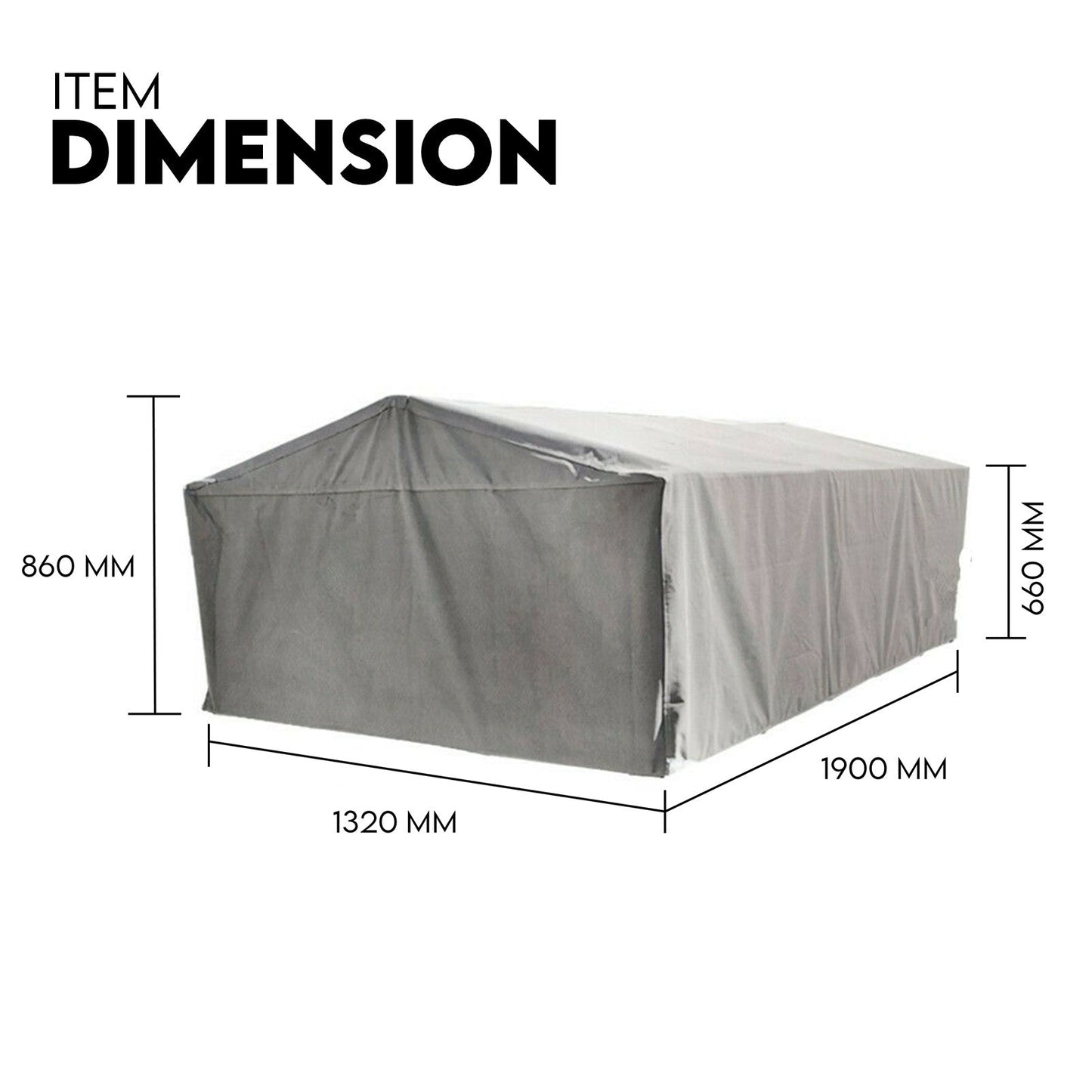 Trailer Cage 6x4 - 600 mm Cover Weatherproof Protection UV-Resistant