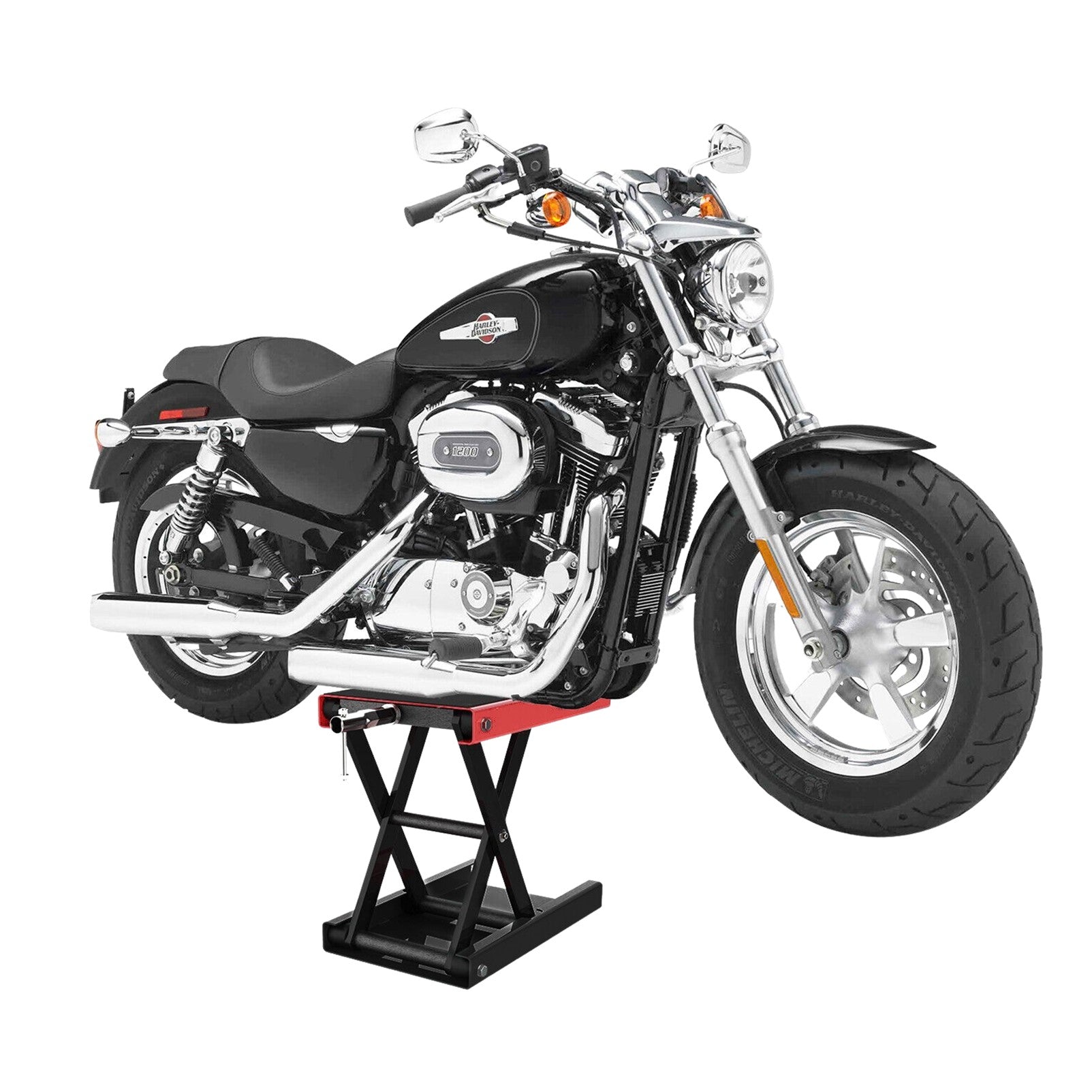 Fiernero 500KG Motorcycle Scissor Lift Jack | Wide Platform for Cruiser Bike Non-Slip Pad