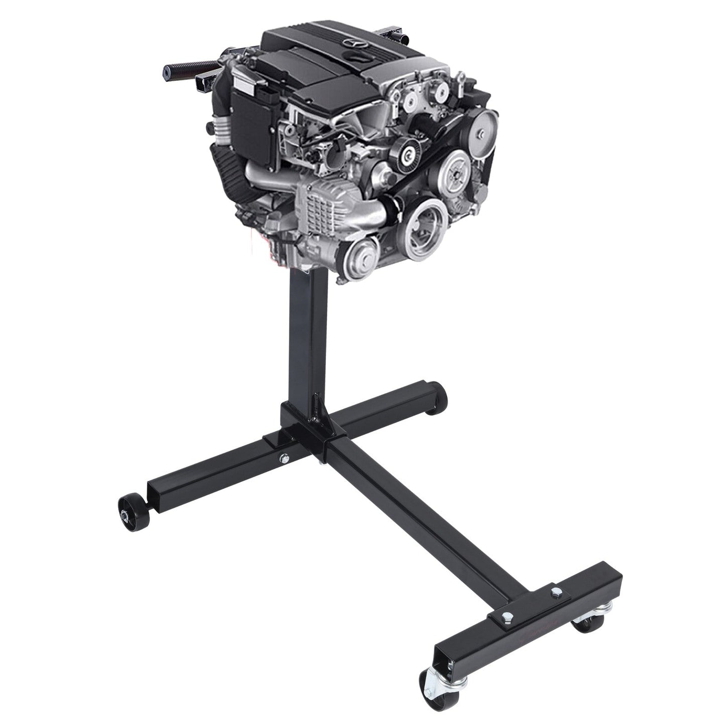 Fiernero 450KG Professional Engine Repair Stand | 360° Rotating Head H-Base Adjustable Arms