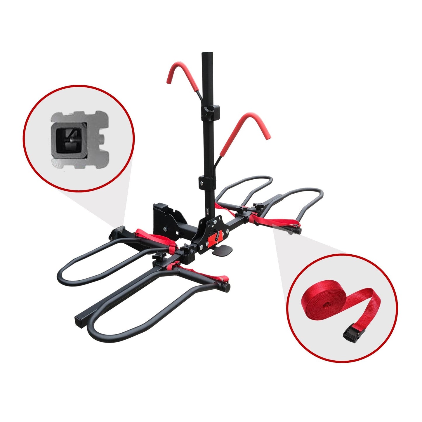 Fiernero Heavy-Duty 2 E-Bike Carrier Tilt & Foldable | 100KG Total Capacity | 50mm Towbar
