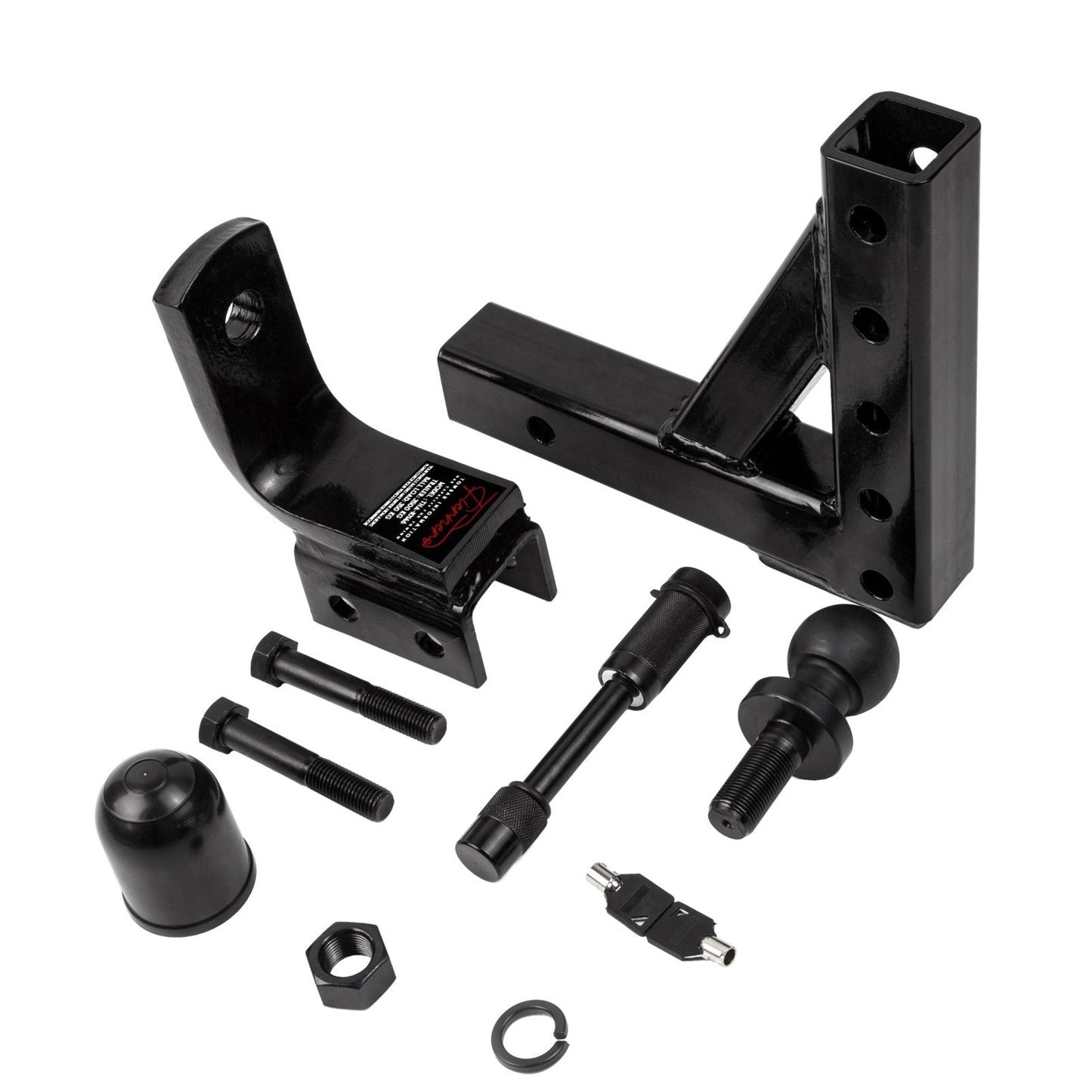 Fiernero 3500KG 16-Position Adjustable Tow Hitch Towbar for 2" Receiver w/ Pin Lock