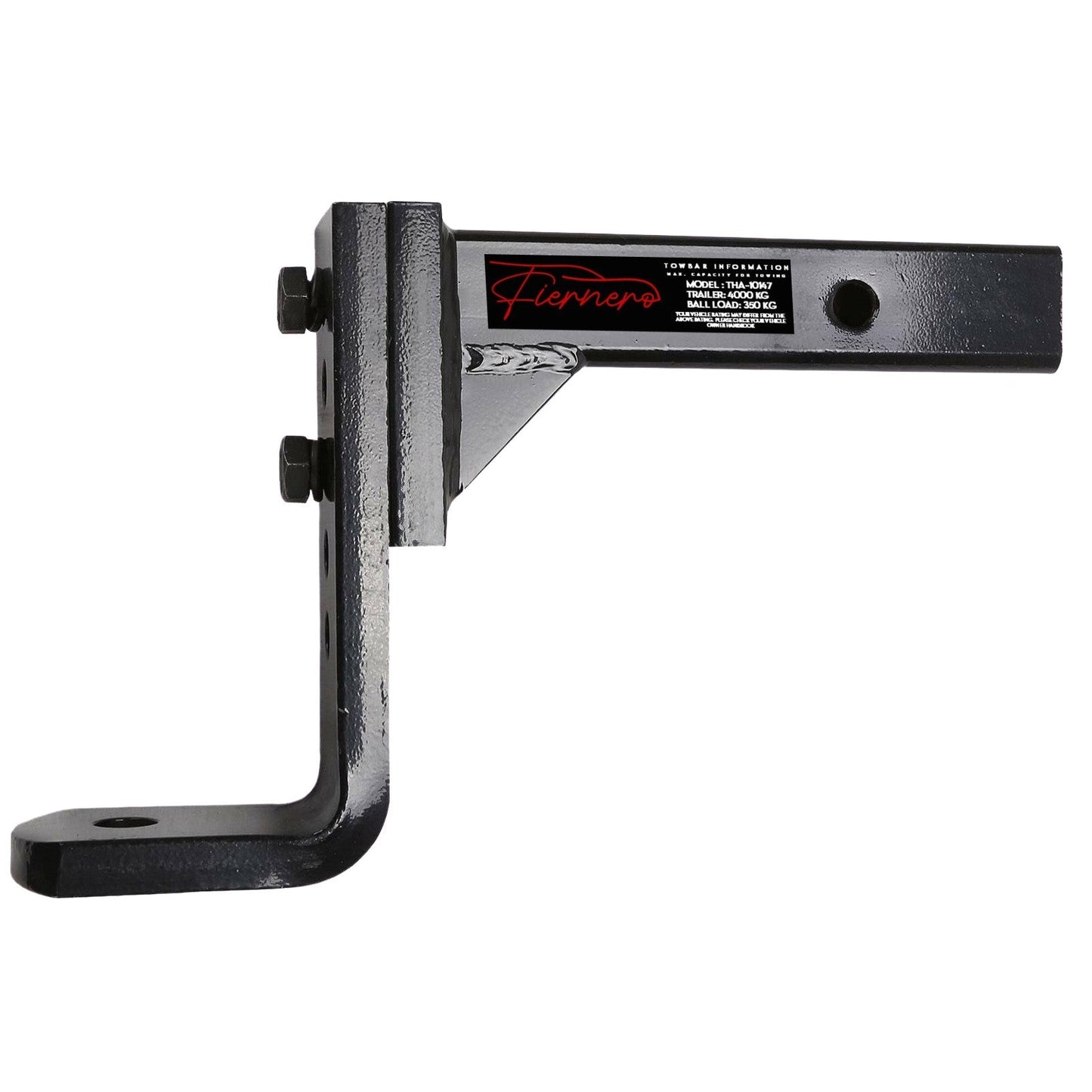 Fiernero 4000KG Adjustable Tow Bar Hitch | 5-Hole Towbar Reversible Mount with Chrome Ball