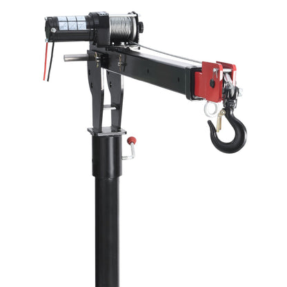 Fiernero 800 kg Electric Crane Hoist Winch | 12V DC, Swivel Lift Arm, & Remote Control