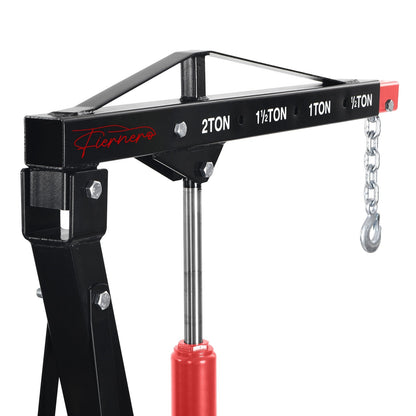 Fiernero  2000 KG Heavy-Duty Folding Engine Crane 2 Ton Hoist | 4-Position Telescopic Boom