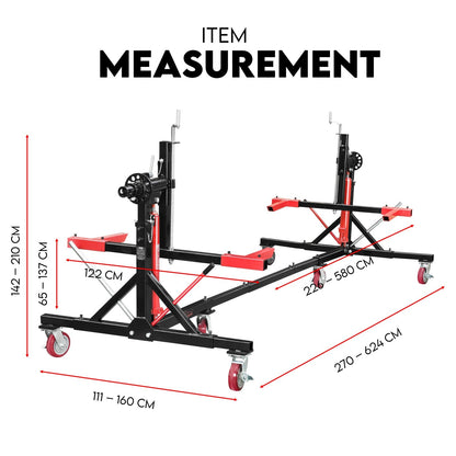Fiernero 900 kg Standard Hydraulic Car Rotisserie | 360° Rotation & Telescopic Frame