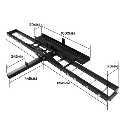 Fiernero 227KG Mid-Towing Hitch Motorcycle Carrier Rack | Self-Storing Ramp